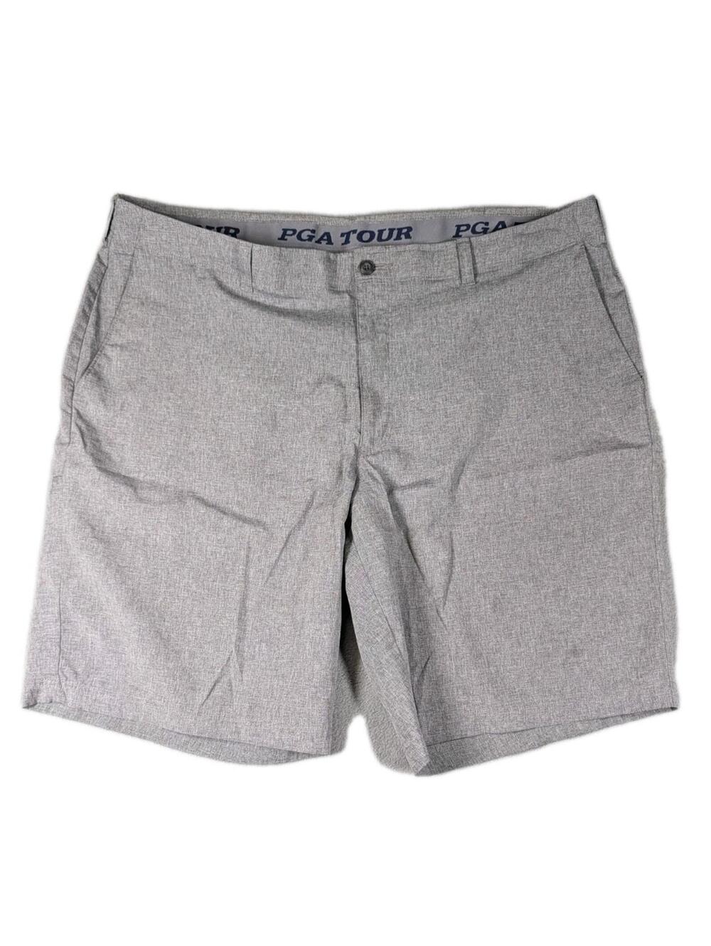 PGA Tour Mens Size 40 Gray Golf Shorts Performance Stretch Casual Flat Front